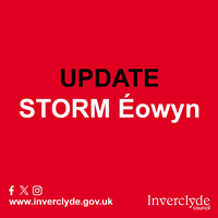 Storm Eowyn red weather warning update graphic